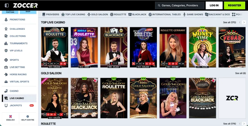 zoccer live casino