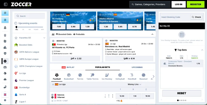 zoccer sports betting